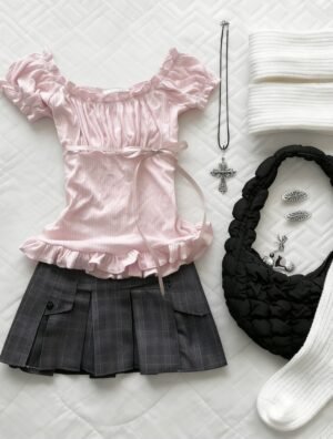 Blush ribbon dream top