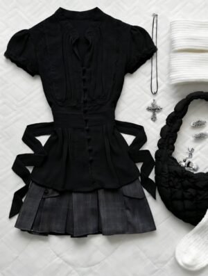 Alice Grey tie up top