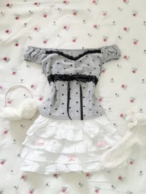 Saki Clare polka dot top