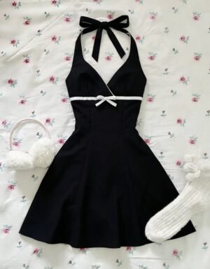 Saki Juliette mini halter dress