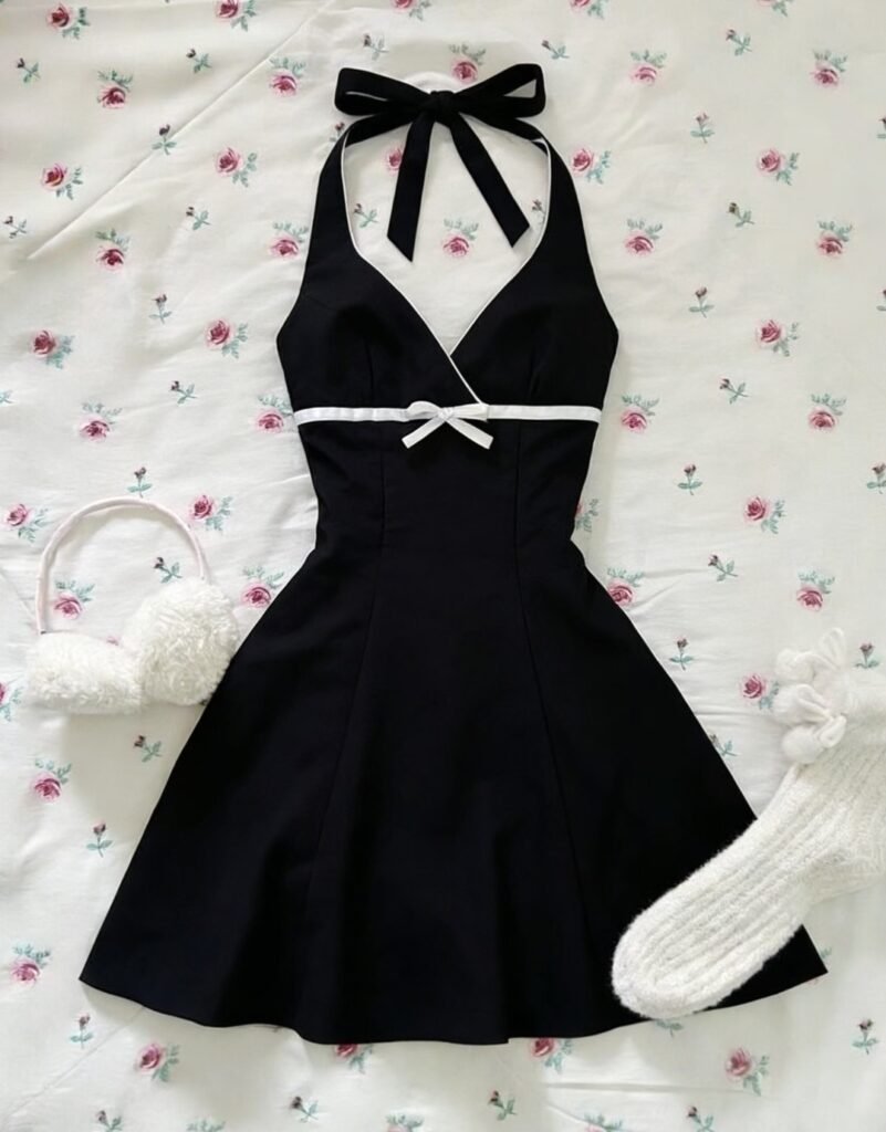 Saki Juliette mini halter dress