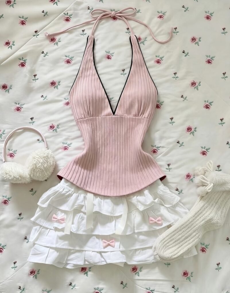 Célia Aiko halter neck top